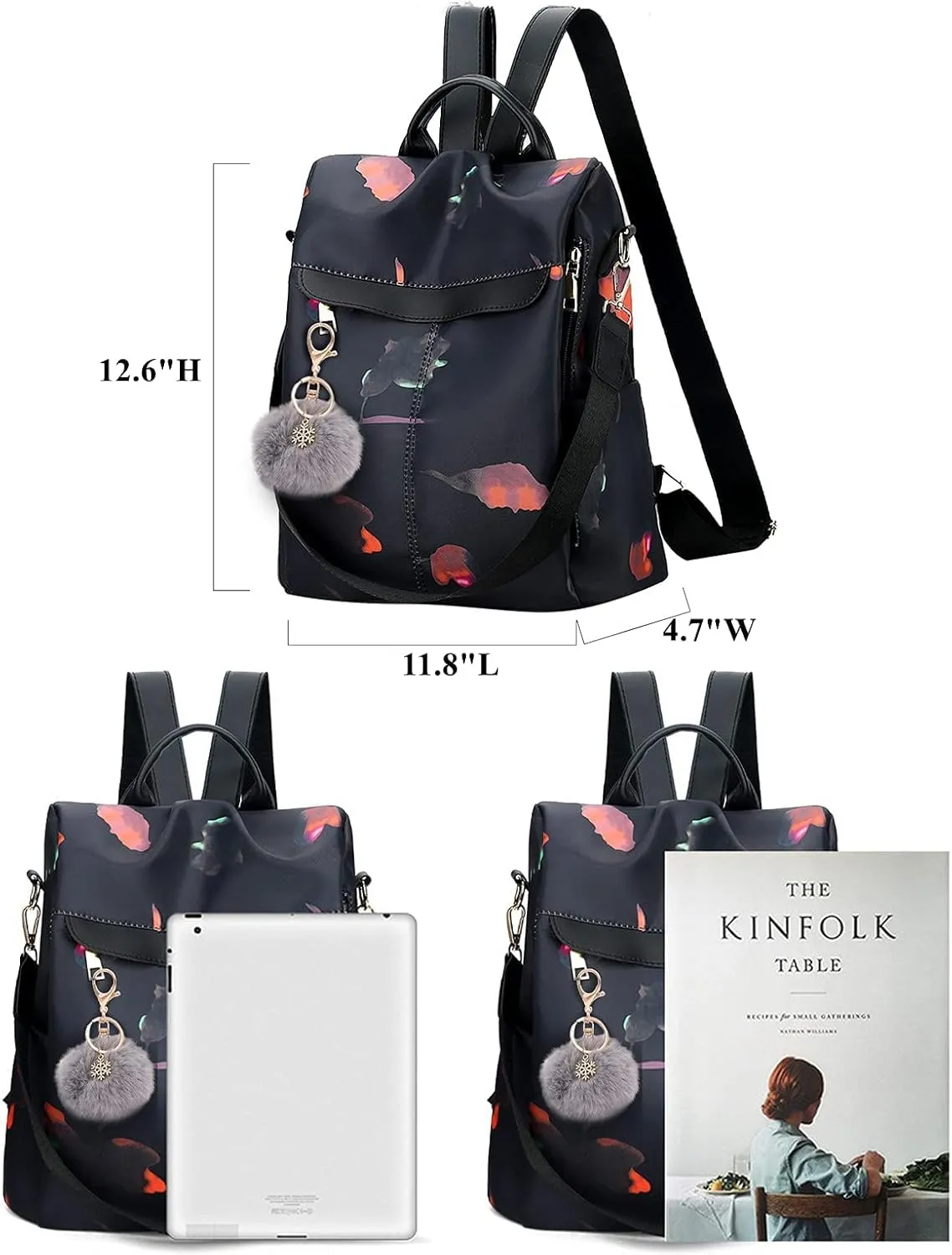 COFIHOME Backpack Purse for Women Mini Anti-theft bag Waterproof Nylon Backpack Stylish Large Capacity Travel Bag