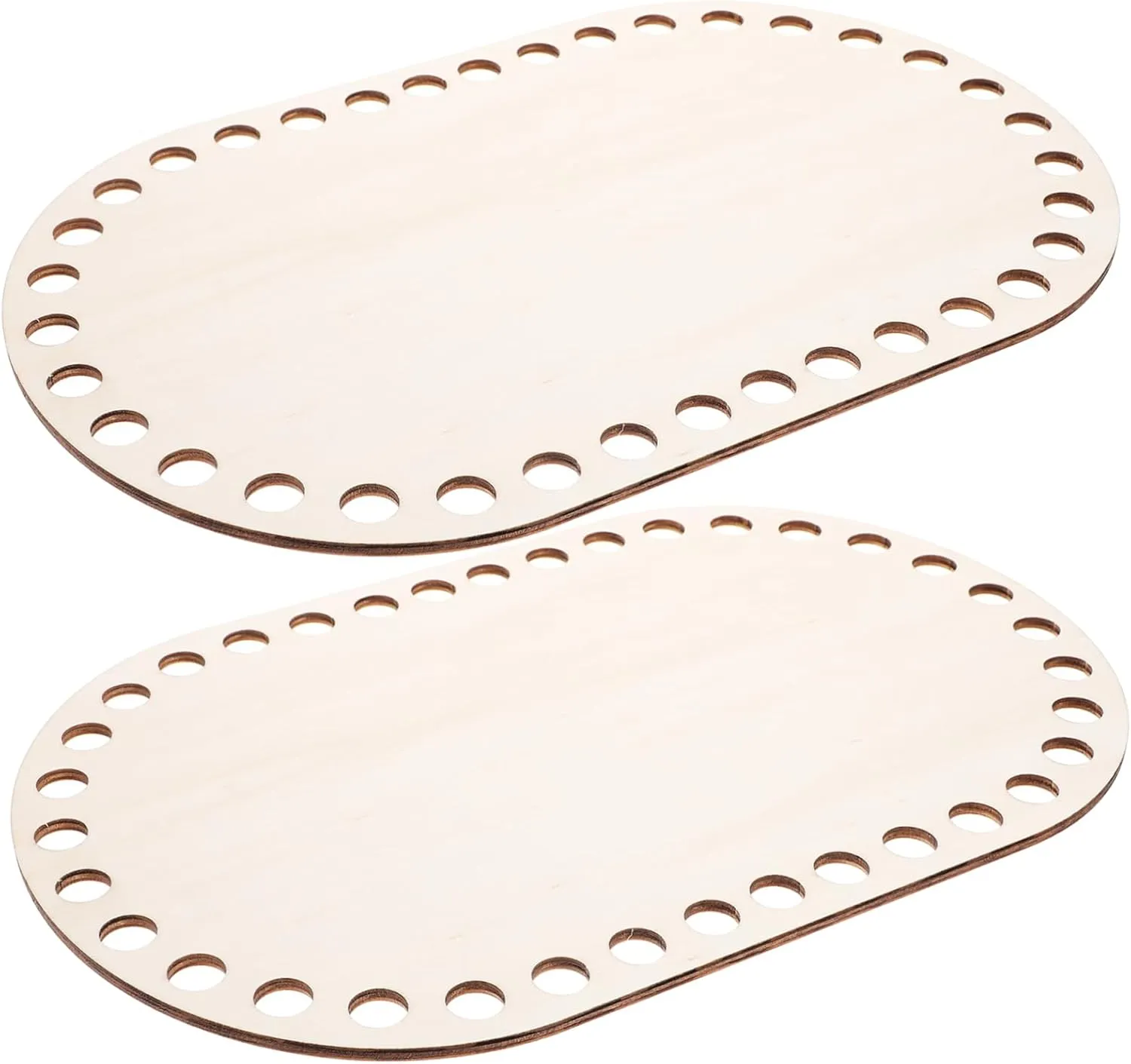 COHEALI Crochet Basket Bottoms 2pcs Wooden Bag Bottoms for Knitting Sewing Projects