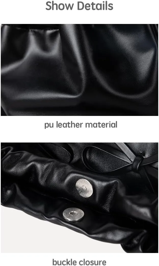 Coquette Shoulder Bag Women Bow Tie Balletcore Crossbody Bag Adjustable PU Leather Shoulder Purse Bucket Bag