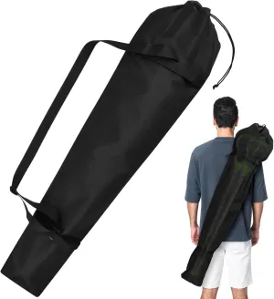 Cosmos Lacrosse Stick Bag Holds 2 Sticks, Lax Equipment Carrying Bag Portable Lacrosse Essentials Storage Pouch with Adjustable Shoulder Strap, Lacrosse Bags for Men Women, 46 Inches Length, Black