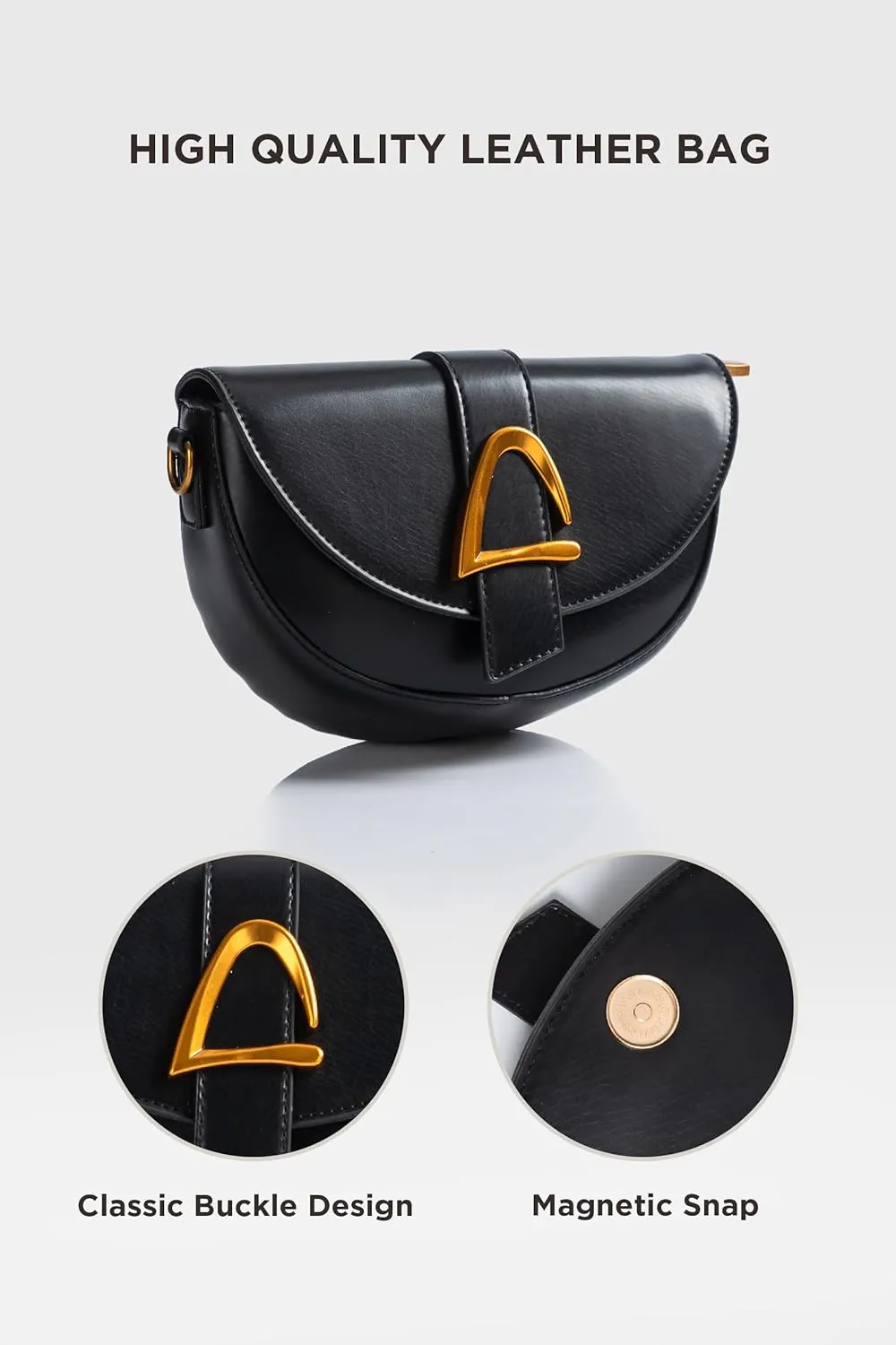 Coucoland Crossbody Bags for Women - Shoulder Bag Faux Leather Bag Saddle Clutch Purse Flap Handbags for Daily