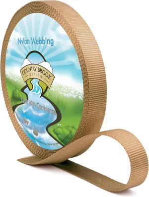Country Brook Design - Nylon Webbing 1 Inch Straps for Bags, Furniture Straps, Molle Straps, Nylon Strap, Bag Straps, Lashing Straps, Purse Making Supplies