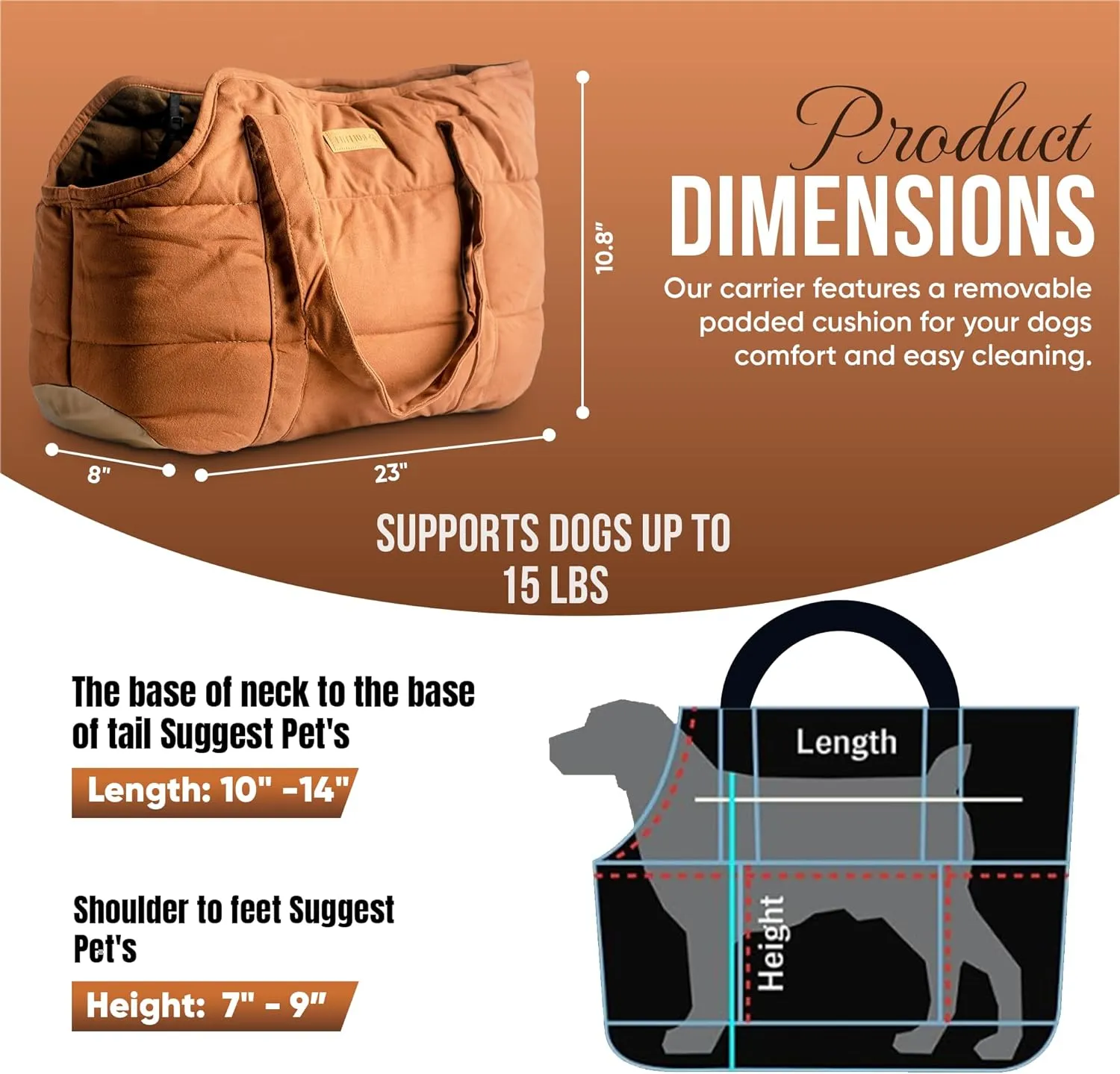 Cozy Plush Dog Purse Carrier for Small Dogs - Dog Carrier Purse with Secure Harness Clip, Dog Tote Bag for Small Dogs and Puppies - Brown