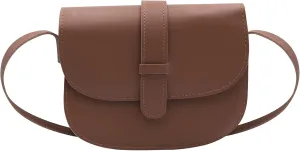 Crossbody Bags for Women Small Saddle Purse Vintage Boho Shoulder Handbags Faux Leather Travel Casual Purse,Brown 1#