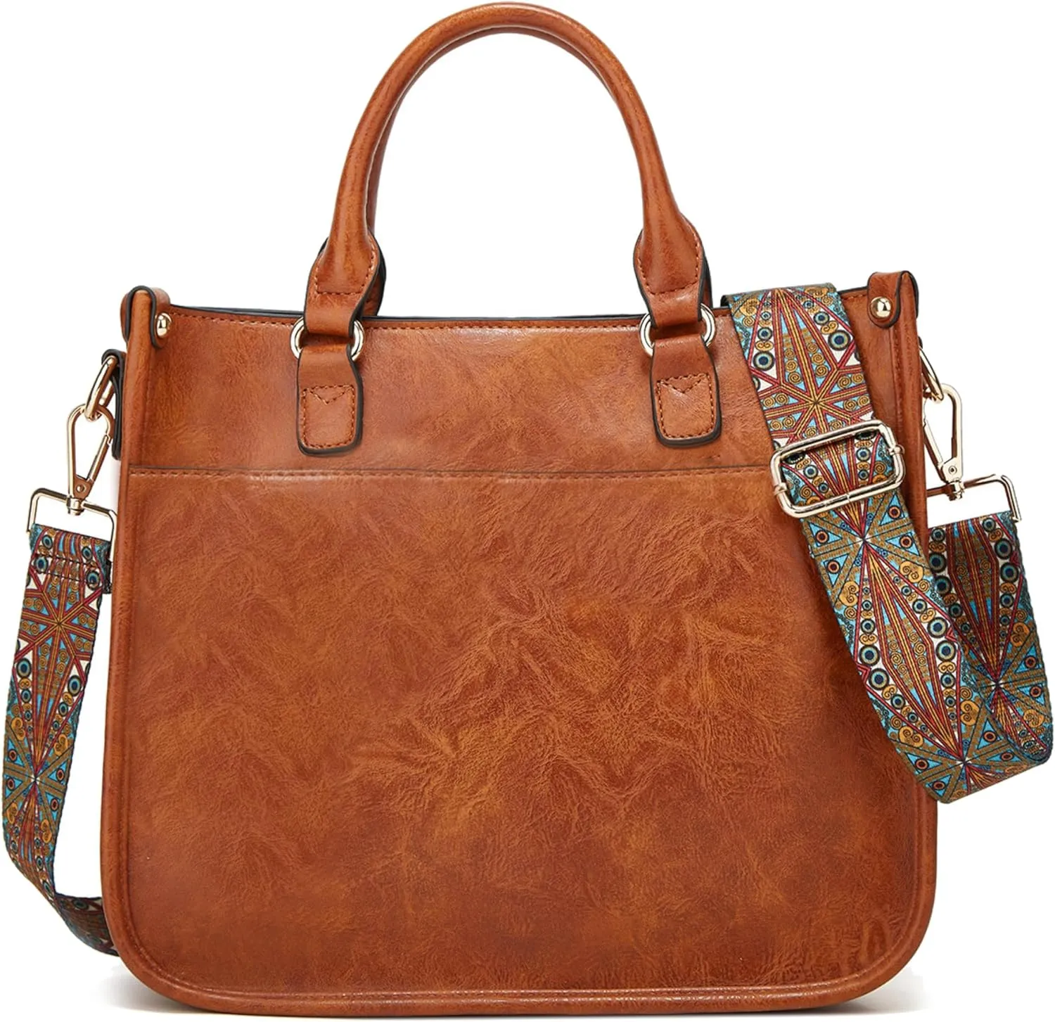 Crossbody Purses and Handbags for Women Leather Shoulder Bag for Women Cross Body Bag for Woman with Guitar Wide Straps