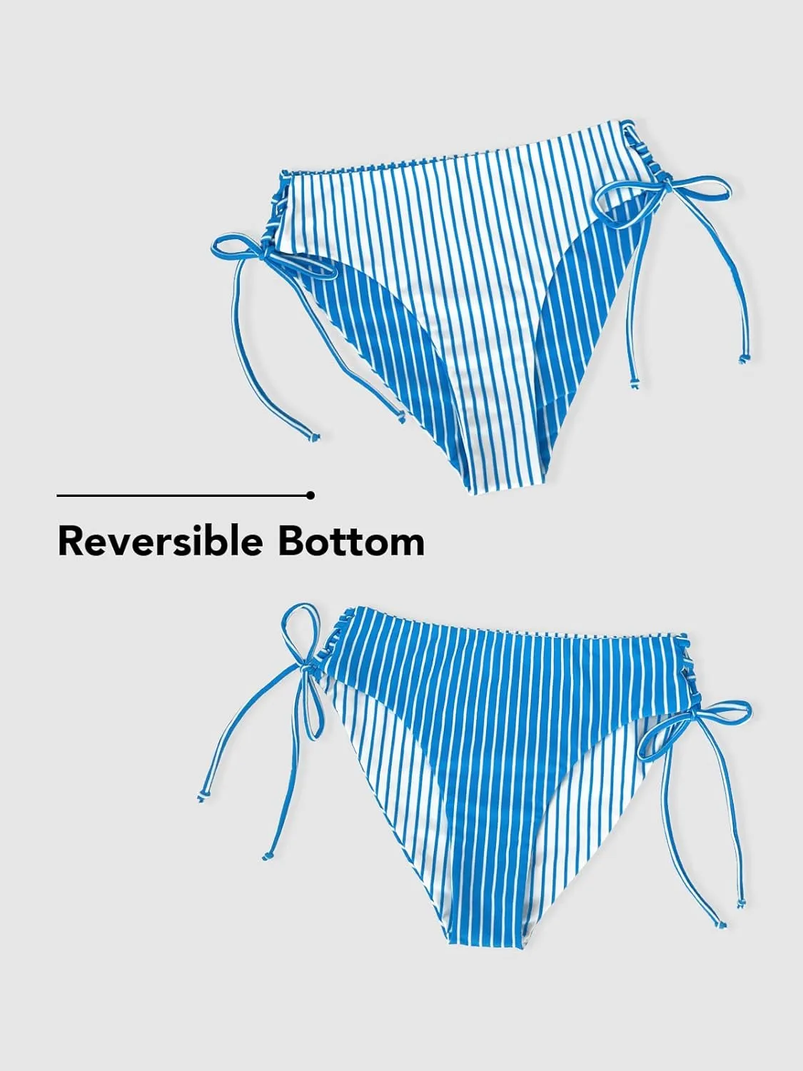 CUPSHE Women's 2 Piece Bikini Set Back Braided Straps with Reversible Bottom