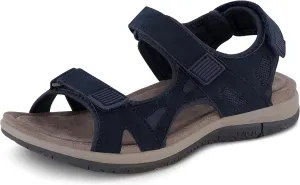 CUSHIONAIRE Women's Pace comfort footbed outdoor sandal with adjustable straps and  Memory Foam, Wide Widths Available