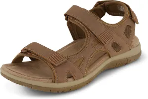 CUSHIONAIRE Women's Pace comfort footbed outdoor sandal with adjustable straps and  Memory Foam, Wide Widths Available