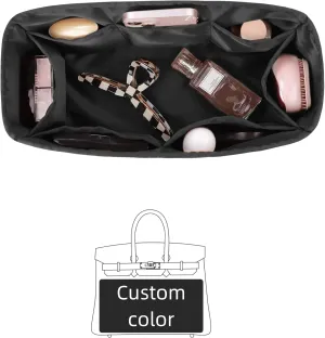 Custom Bag Insert, Silky Purse Organizer Insert Compatible with Berkin Bags, Lightweight Handbag Shaper with 114 Color Options (Custom Color)