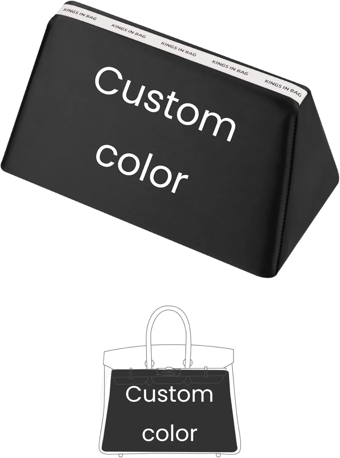 Custom Bag Pillow Insert, Purse Shaper Compatible with Hermes BK Bags, Luxury Bag Shaper, Silky Satin Surface and Soft Memory Foam Inner(Custom Color)