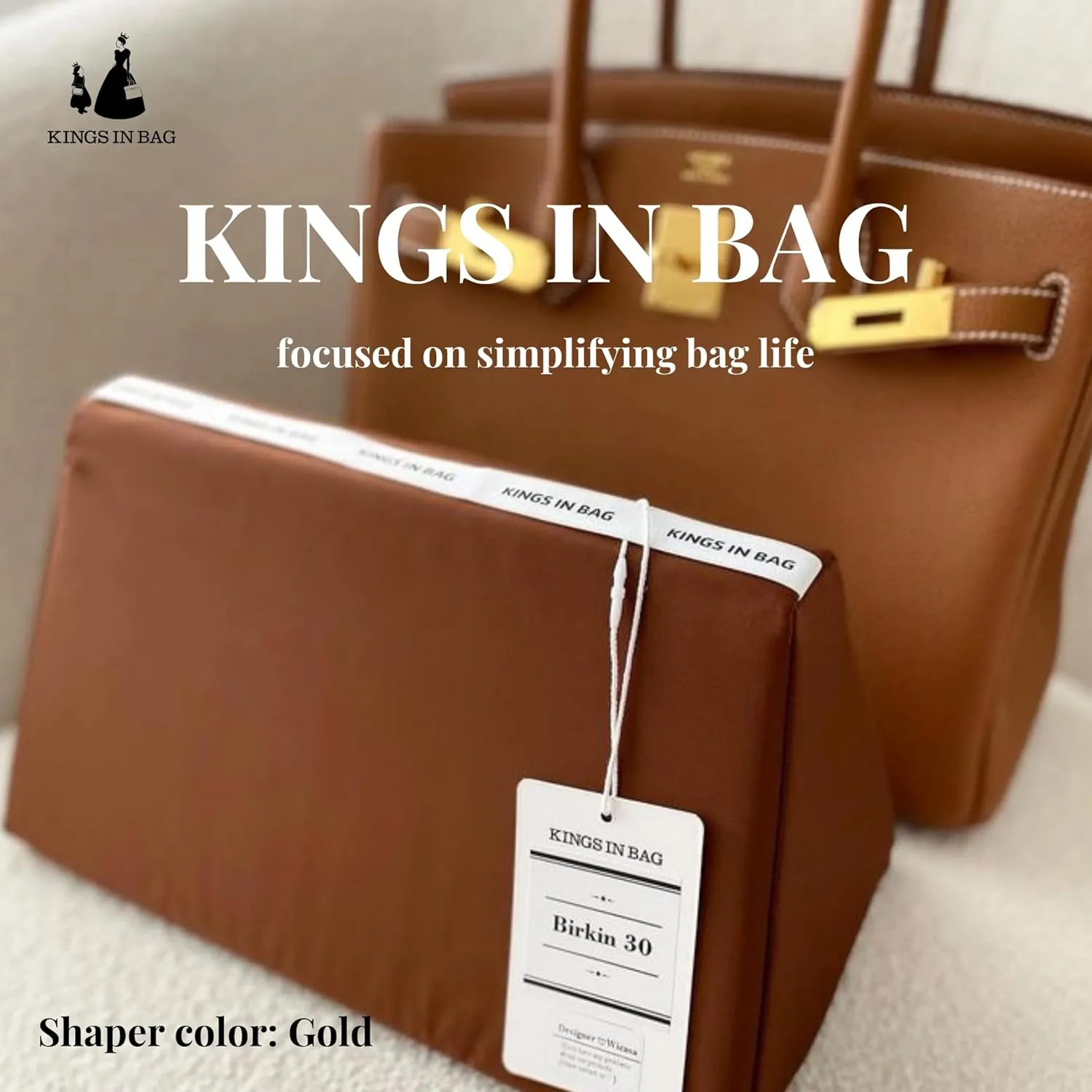 Custom Bag Pillow Insert, Purse Shaper Compatible with Hermes BK Bags, Luxury Bag Shaper, Silky Satin Surface and Soft Memory Foam Inner(Custom Color)