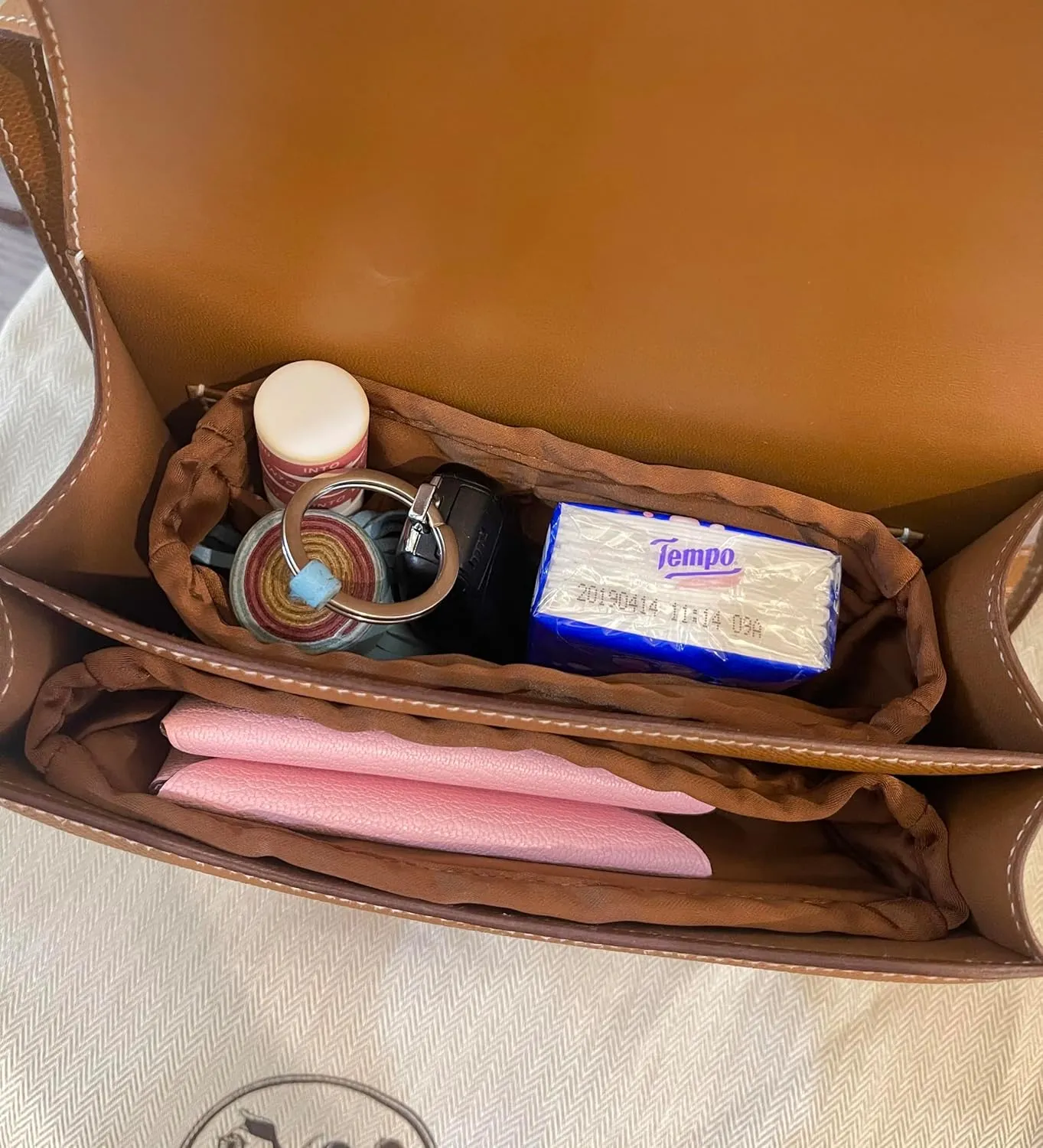 Custom Constance Bag Insert, Silky Purse Insert Compatible with Hermes Constance 18/24, Lightweight Handbag Shaper for Daily Use (Custom Color)
