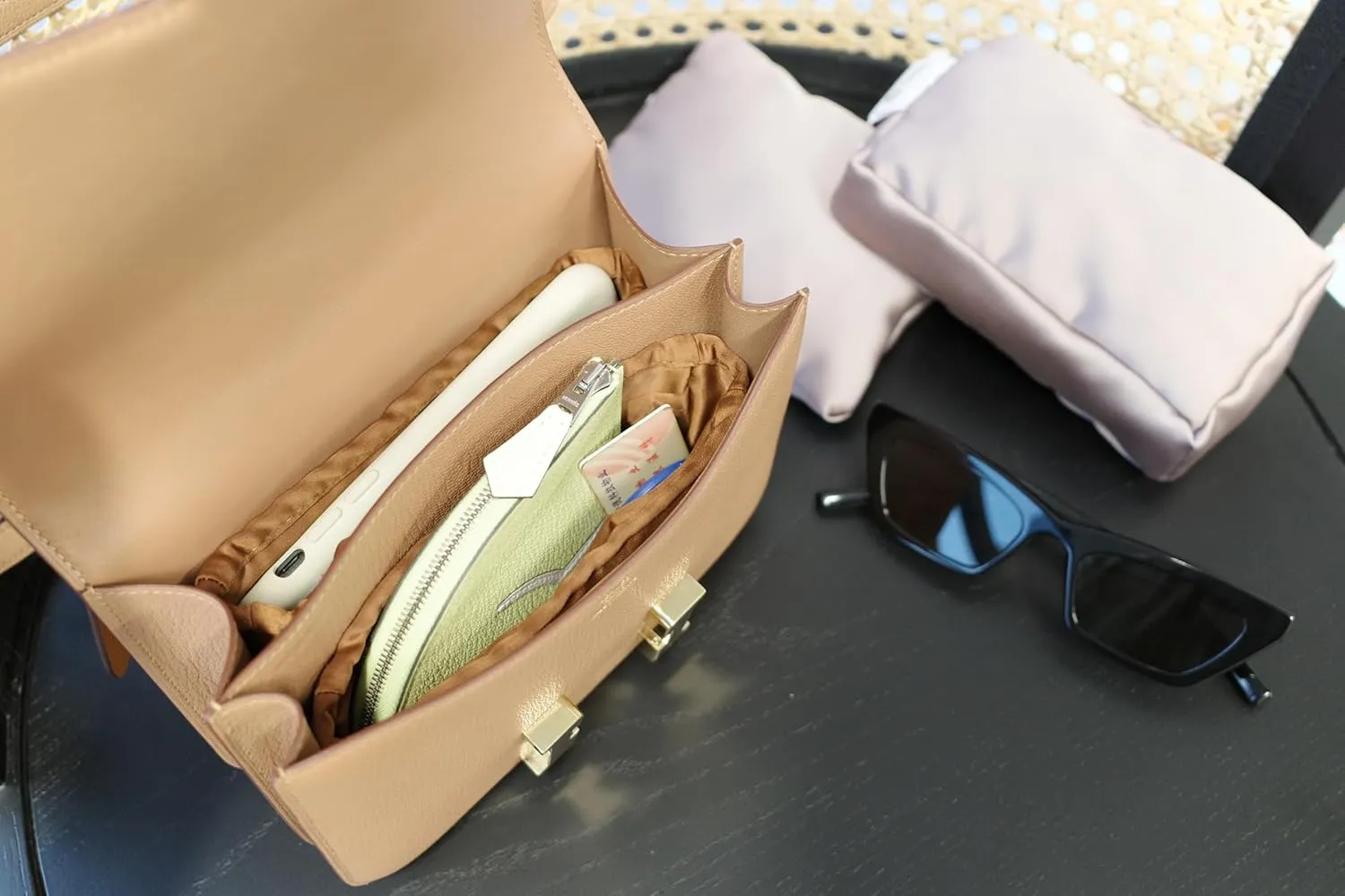 Custom Constance Bag Insert, Silky Purse Insert Compatible with Hermes Constance 18/24, Lightweight Handbag Shaper for Daily Use (Custom Color)