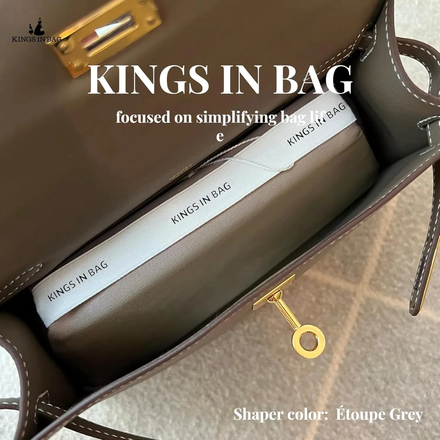 Custom KE Bag Pillow Insert, Purse Shaper Compatible with Hermes Kelly Bags, Luxury Bag Handbag Filler with Silky Satin Surface and Soft Memory Foam Inner (Custom Color)