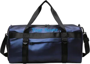 Customizable Sports Duffel Bag with Embroidery Option - 7 Color Reversible Travel and Gym Bag with Wet Bag and Shoe Compartment (19.7x9.8x9.8 in)