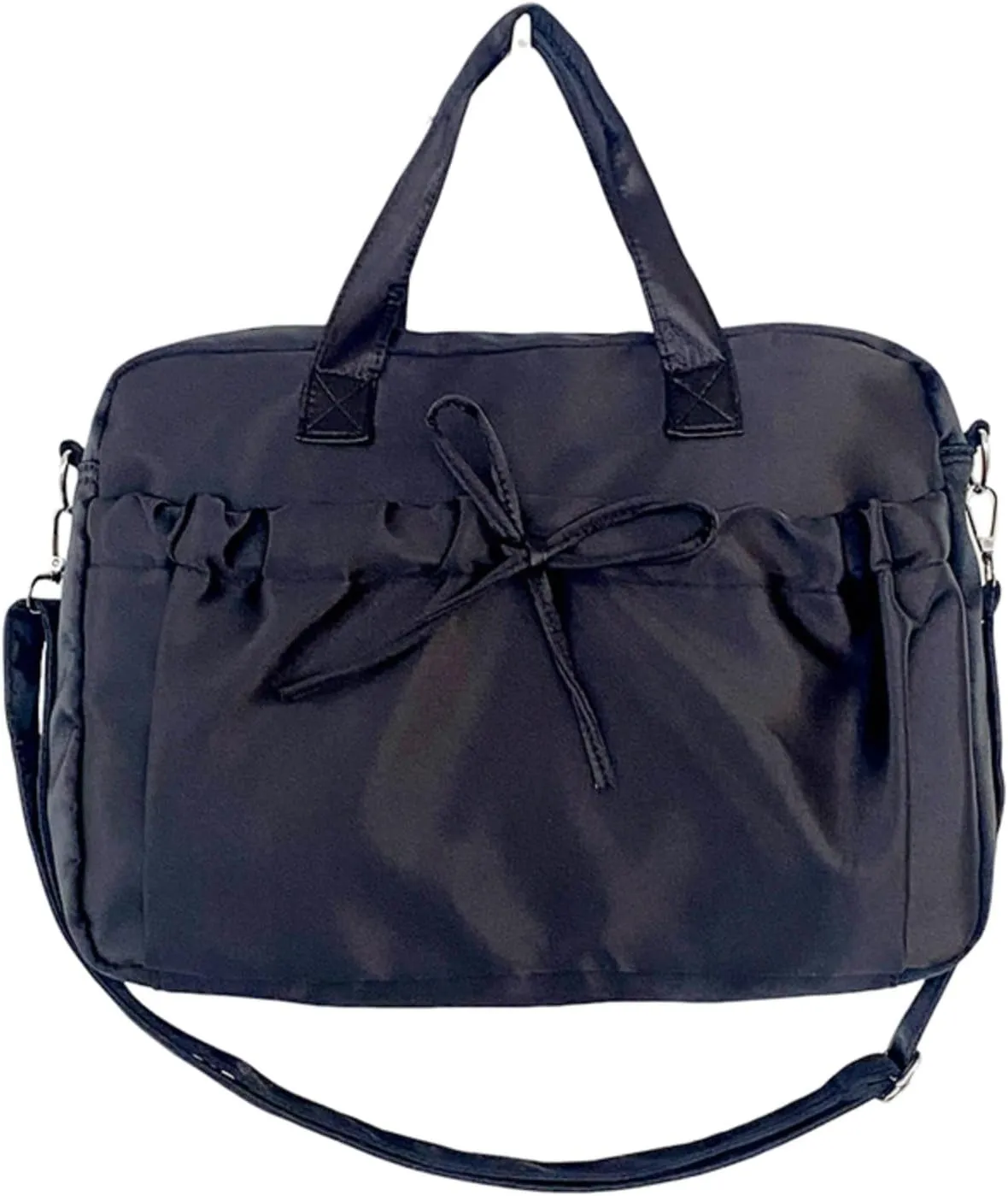 Cute BowTote Bag Kwaii Shoulder Bags Aesthetic Satin Handmade Purse Y2K Butterfly Shoujo Totebags