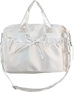 Cute BowTote Bag Kwaii Shoulder Bags Aesthetic Satin Handmade Purse Y2K Butterfly Shoujo Totebags