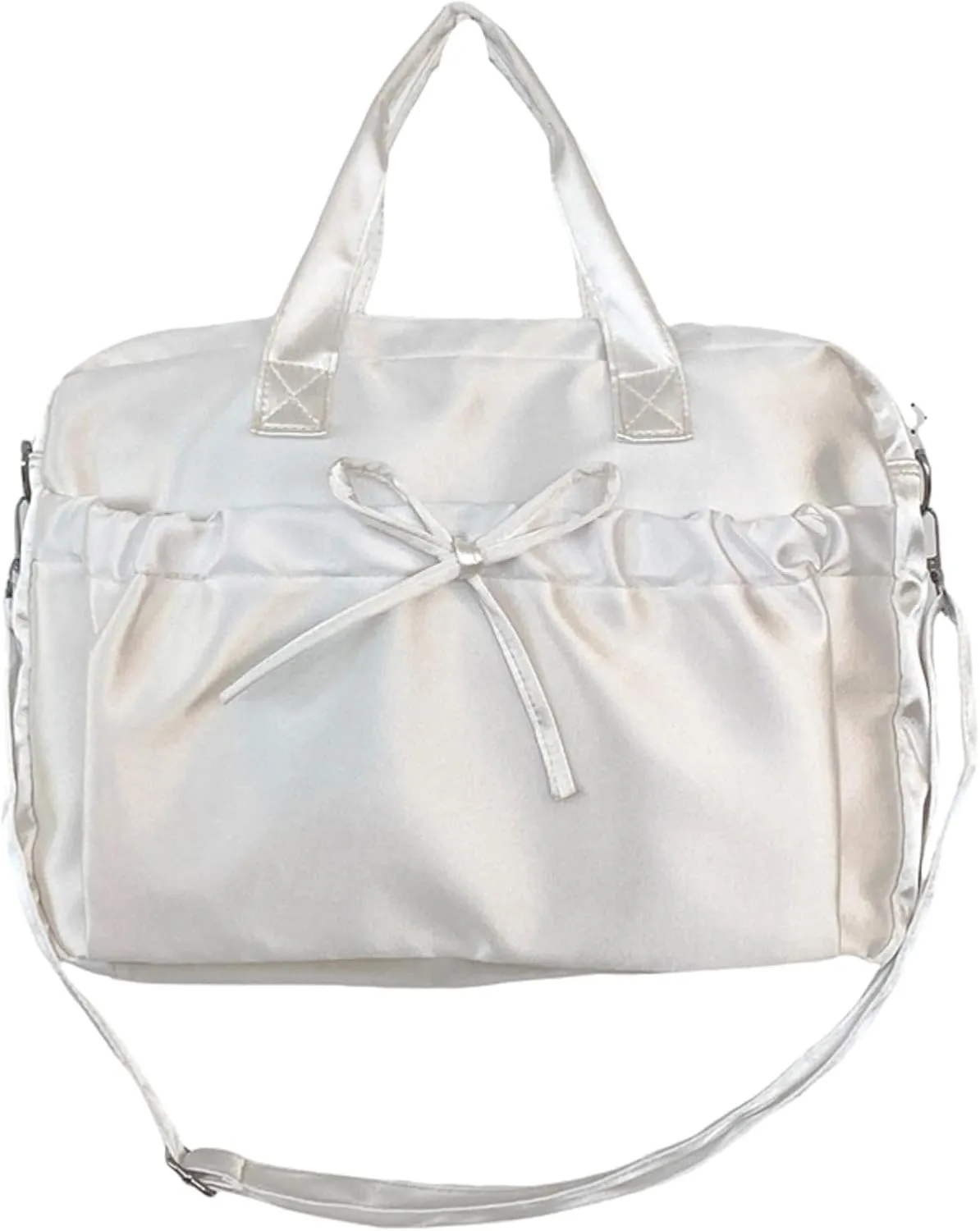 Cute BowTote Bag Kwaii Shoulder Bags Aesthetic Satin Handmade Purse Y2K Butterfly Shoujo Totebags