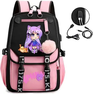 Cute School Backpack for Girls Kawaii Travel Laptop Bookbag School Bags Cartoon 18 Inch Child Kids Backpacks Pink