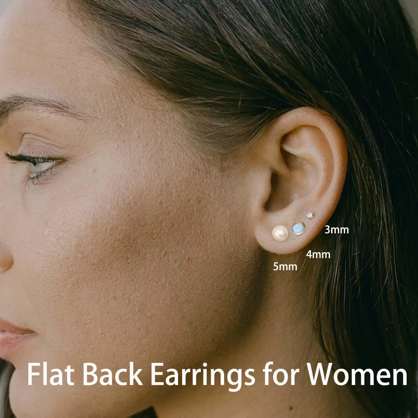 Dainty 6 Pairs Surgical Steel Earrings Sets for Multiple Piercing, Lightweight 14K Gold Plated Small Huggie Hoop Earrings, Flat Back Tiny Ball CZ Stud Earrings for Cartilage, Helix, Lobe, Hypoallergenic
