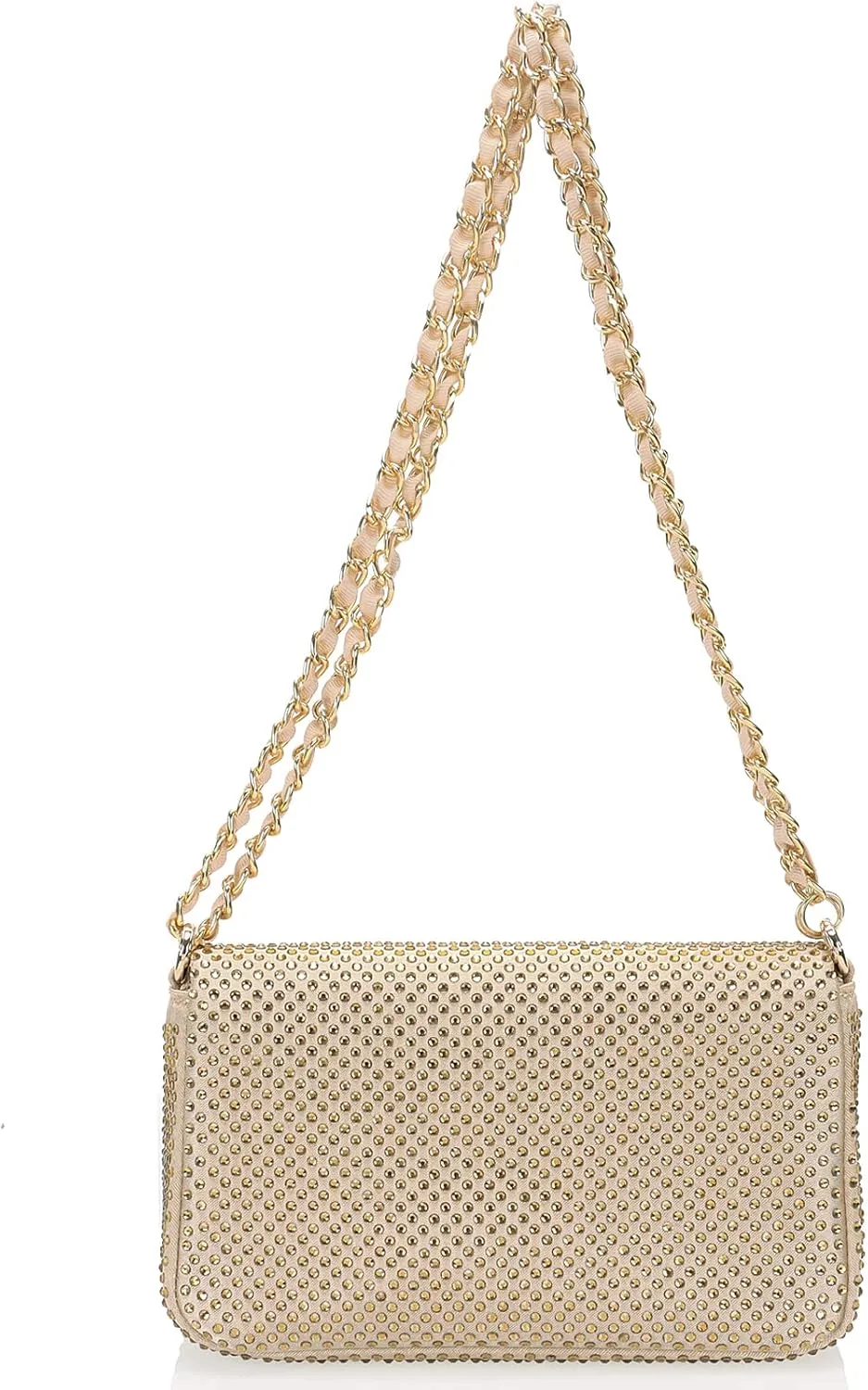 Dexmay Classic Flap Crystal Bag Small Evening Clutch Handbag Party Rhinestone Purse