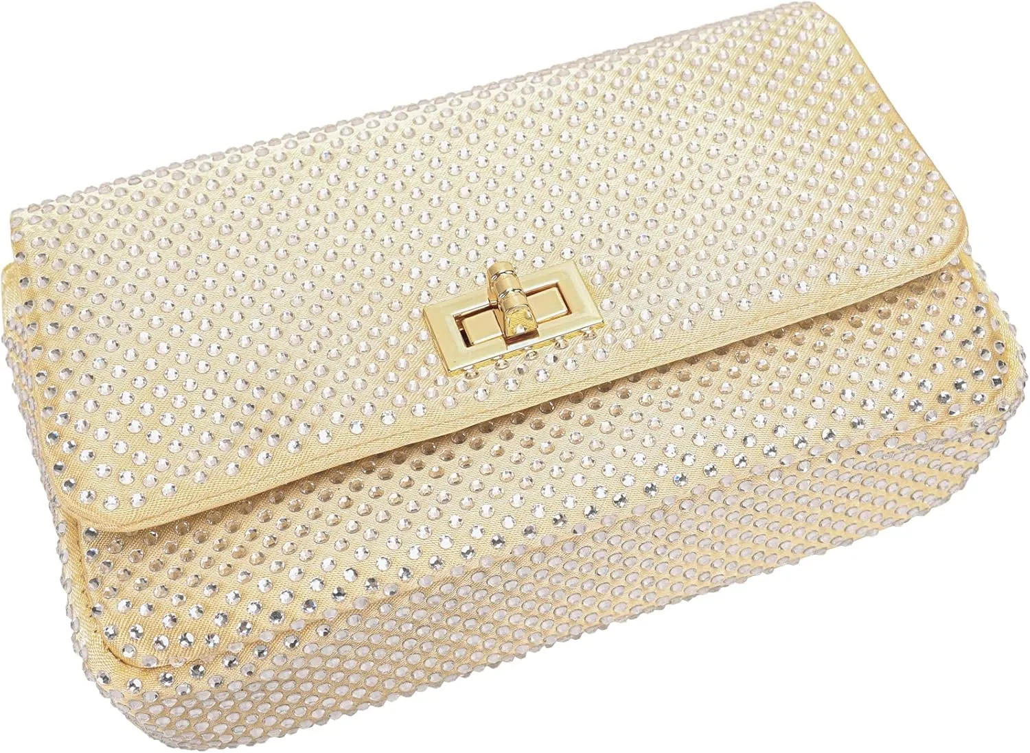 Dexmay Classic Flap Crystal Bag Small Evening Clutch Handbag Party Rhinestone Purse
