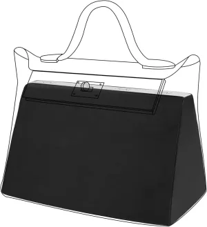 DGAZ Bag Pillow Shaper Insert for Luxury Handbags, Silky Pillow Shaper for Hermes 24/24-mini Bags(Black,2424-mini)