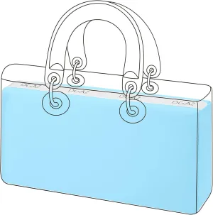 DGAZ Purse Pillow Shaper Insert for Dior D-joy Bag, Silky Pillow Shaper for Luxury Handbags(Candy Blue,Mini)