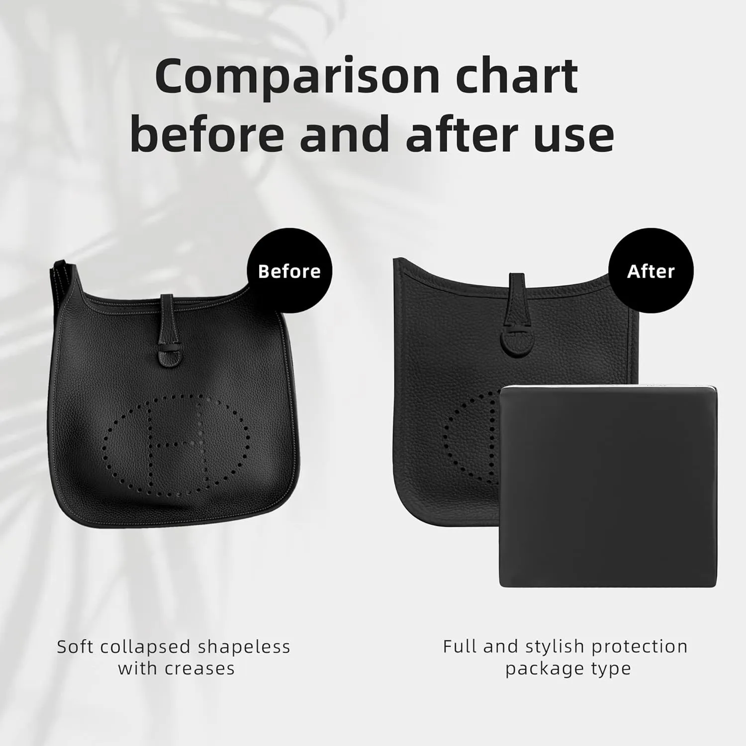 DGAZ Purse Pillow Shaper Insert for Evelyne TPM/PM/GM/TGM Bags, Silky Pillow Shaper for Luxury Handbags(Black,TPM Mini)
