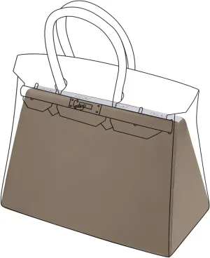 DGAZ Purse Pillow Shaper Insert,Luxury Handbag Tote Shapers, Memory Foam- Fits Birkin 20/25/30/35/40/45/50 Bag(Etoupe Grey,BK35)