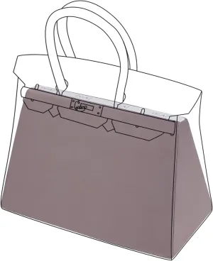 DGAZ Purse Pillow Shaper Insert,Luxury Handbag Tote Shapers, Memory Foam- Fits Birkin 20/25/30/35/40/45/50 Bag(Konjac purple,BK20)
