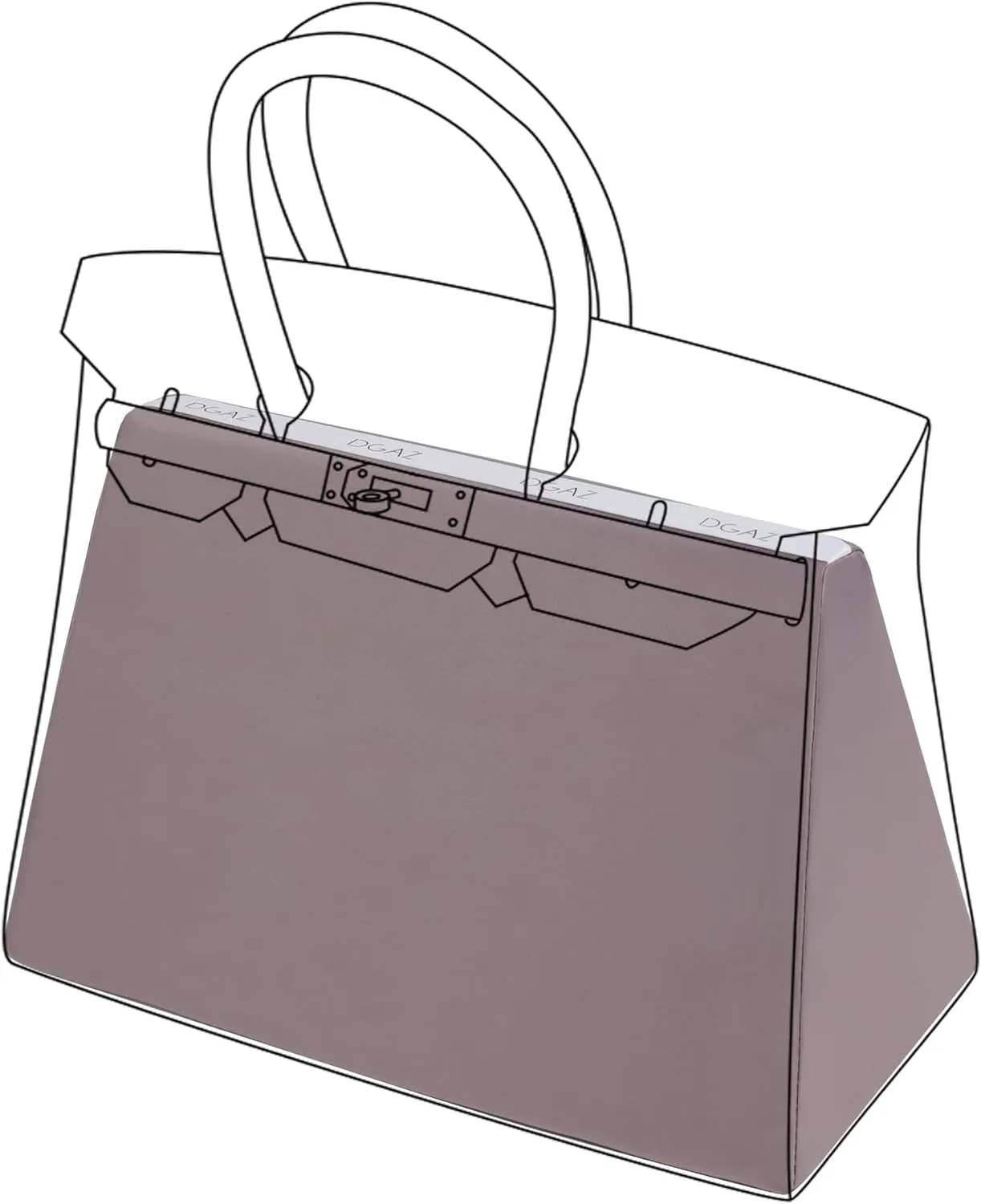 DGAZ Purse Pillow Shaper Insert,Luxury Handbag Tote Shapers, Memory Foam- Fits Birkin 20/25/30/35/40/45/50 Bag(Konjac purple,BK20)