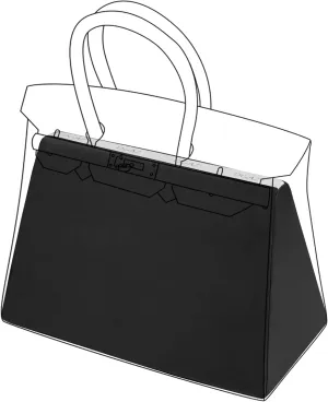 DGAZ Purse Pillow Shaper Insert,Luxury Handbag Tote Shapers, Memory Foam- Fits Birkin 25/30/35/40 Bag (Black, BK35)