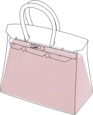 DGAZ Purse Pillow Shaper Insert,Luxury Handbag Tote Shapers, Memory Foam- Fits Birkin 25/30/35/40 Bag (Pink, BK25 Retourne)