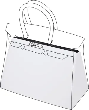 DGAZ Purse Pillow Shaper Insert,Luxury Handbag Tote Shapers, Memory Foam- Fits Birkin 25/30/35/40 Bag (White, BK30 Retourne)