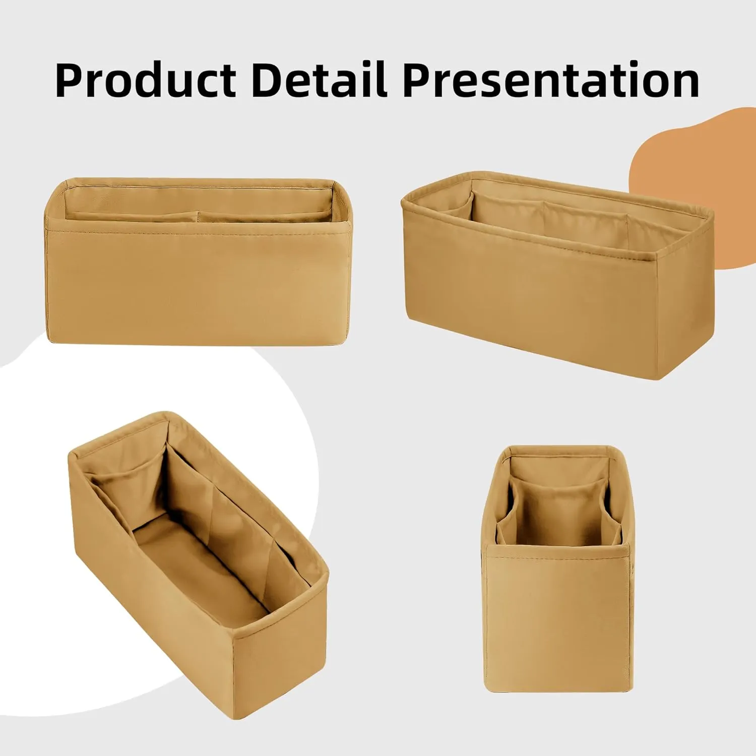DGAZ Silk Purse Organizer Insert For Lindy 19/26/30/34 Bags, Silky Handbag & Tote Organizer, Bag in Bag,Simplicity Handbag & Tote Organizer