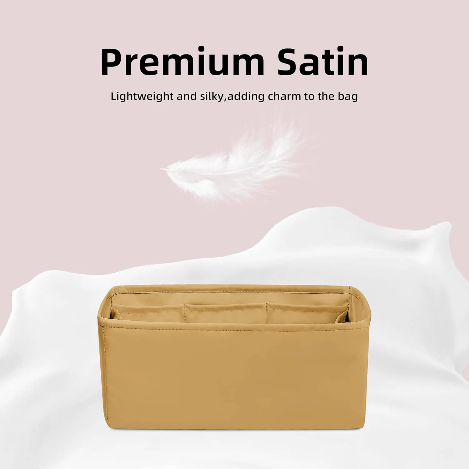 DGAZ Silk Purse Organizer Insert For Lindy 19/26/30/34 Bags, Silky Handbag & Tote Organizer, Bag in Bag,Simplicity Handbag & Tote Organizer