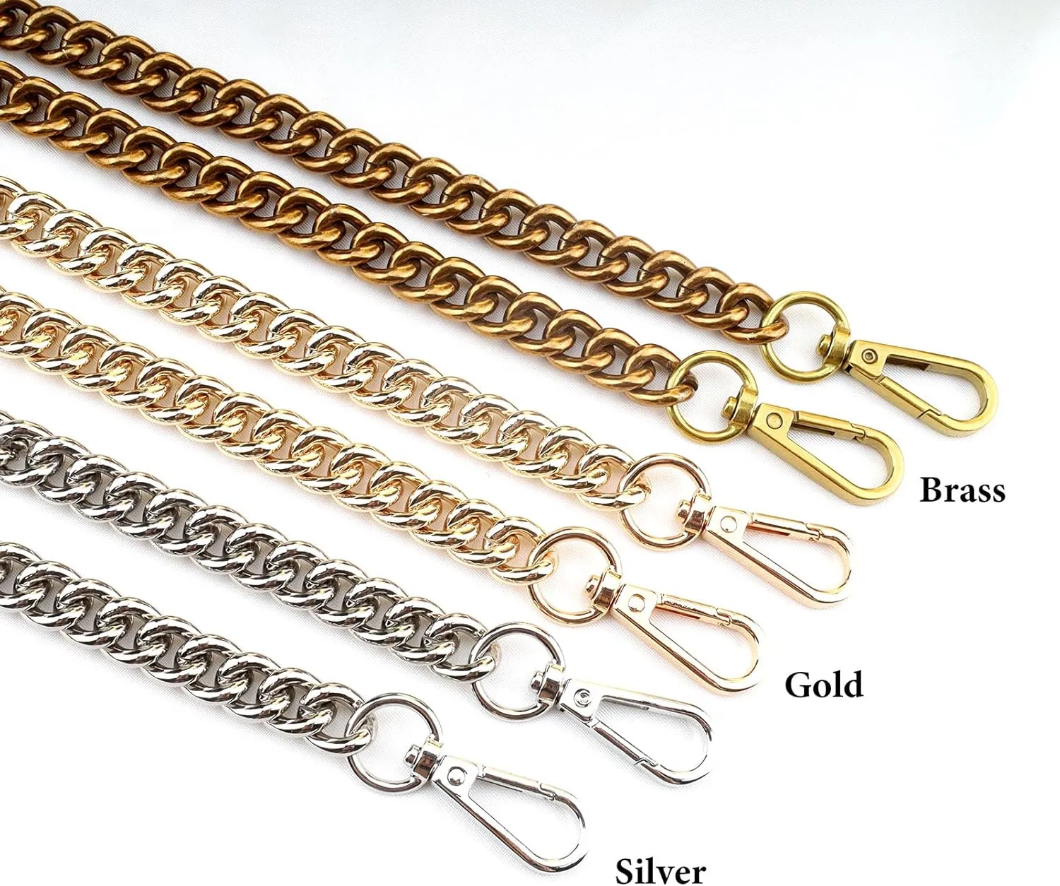 DIY Heavy Chunky Purse Chain Handles- Short Strap Replacement for Handbag/Shoulder Bags, 23 Inches Long