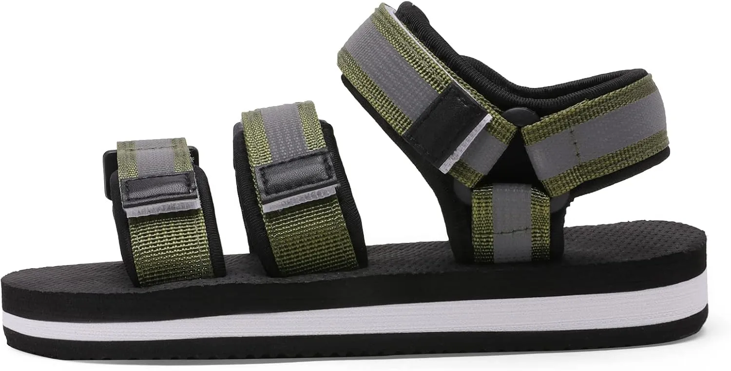 DREAM PAIRS Boys Girls Sandals Open-Toe Adjustable Straps Summer Outdoor Sport Sandals