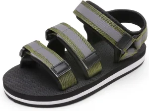 DREAM PAIRS Boys Girls Sandals Open-Toe Adjustable Straps Summer Outdoor Sport Sandals