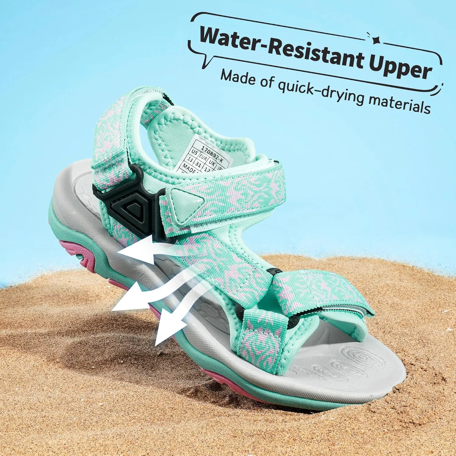 DREAM PAIRS Kids Adventurous Light-Weight Adjustable Straps Summer Sandals (Toddler/Little Kid/Big Kid)