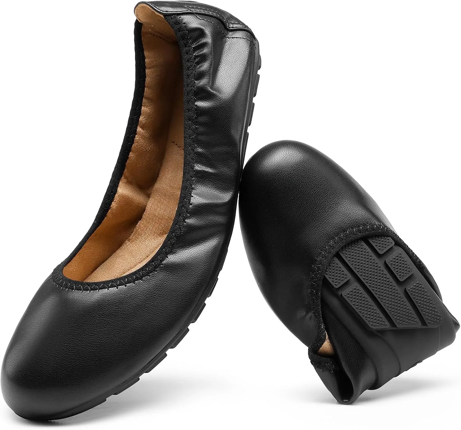 DREAM PAIRS Women’s Ballet Flats Foldable Round Toe Dressy Comfortable Slip On Dress Shoes