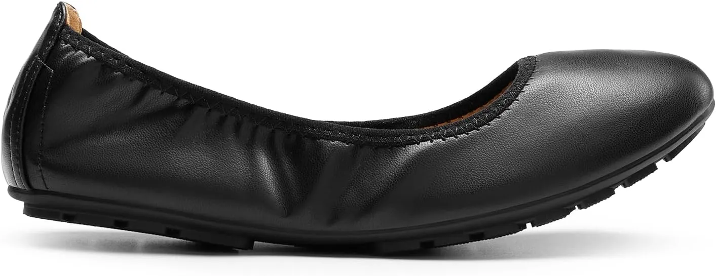 DREAM PAIRS Women’s Ballet Flats Foldable Round Toe Dressy Comfortable Slip On Dress Shoes