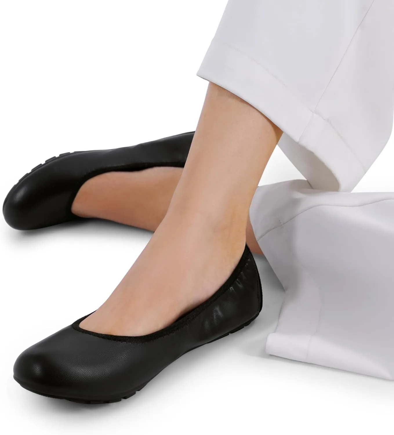 DREAM PAIRS Women’s Ballet Flats Foldable Round Toe Dressy Comfortable Slip On Dress Shoes