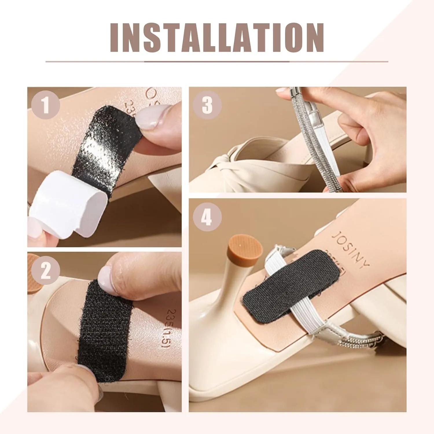 Elastic High Heels Shoe Straps, Rhinestone Elastic High Heel Anti-Loose Straps