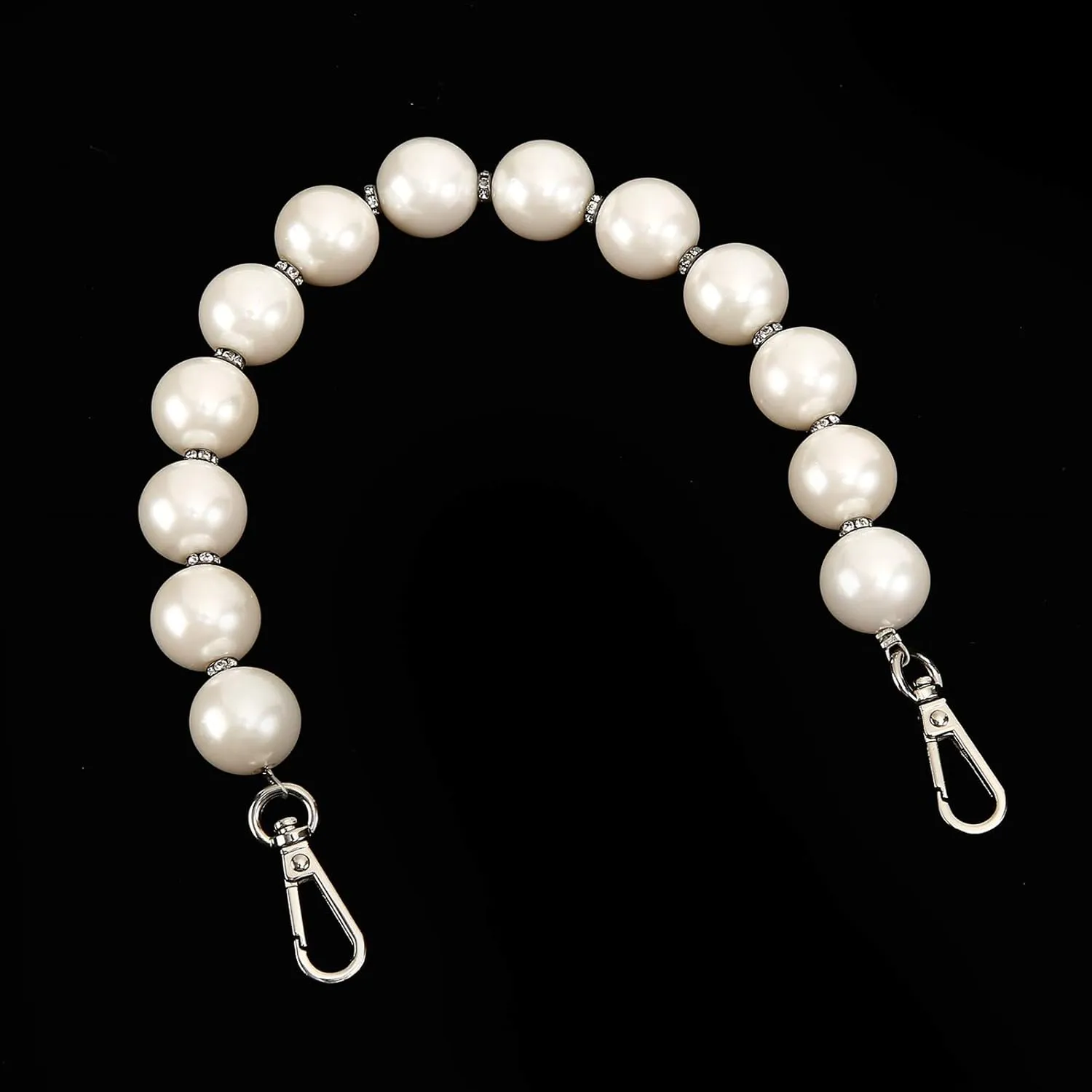 Elegant Bead Pearl Handle Strap Chain Charms Accessory for Women Handbag,Purse,Clutch