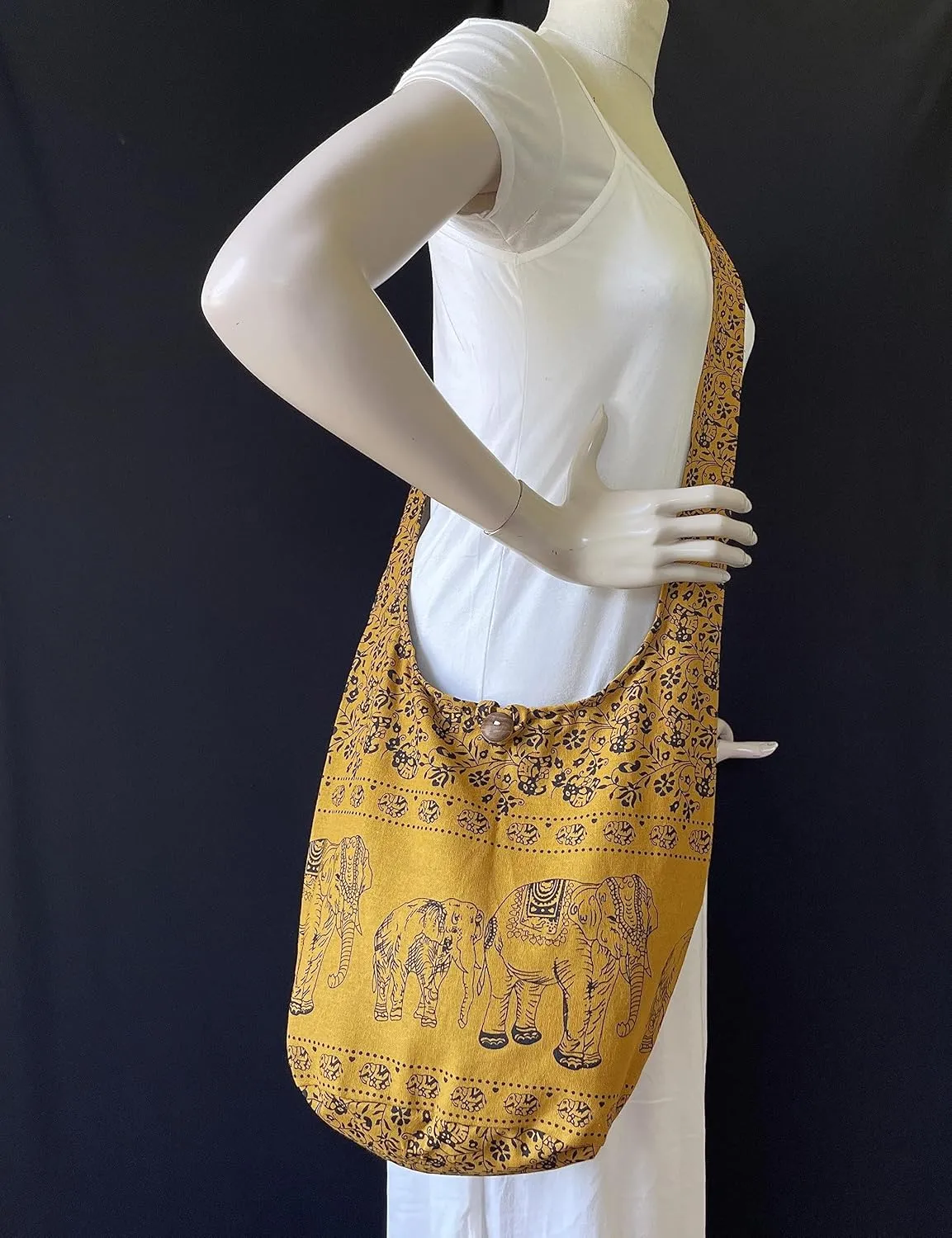 Elephant Crossbody Sling Bag Hippie Hobo Shoulder Purse Medium