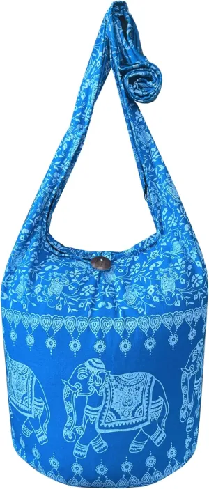 Elephant Crossbody Sling Bag Hippie Hobo Shoulder Purse Medium