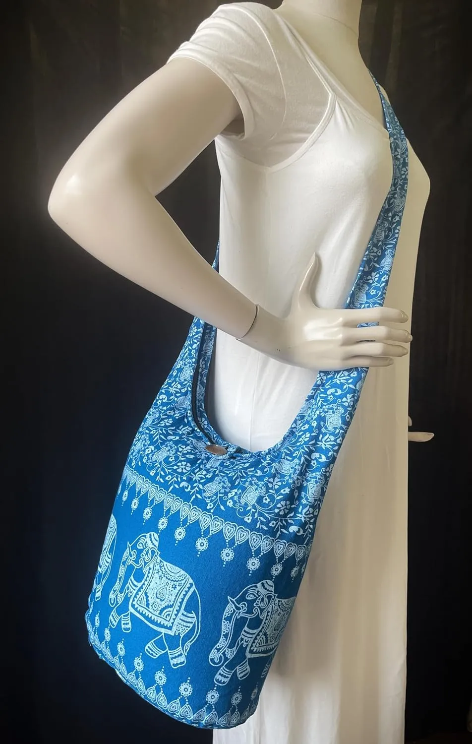 Elephant Crossbody Sling Bag Hippie Hobo Shoulder Purse Medium
