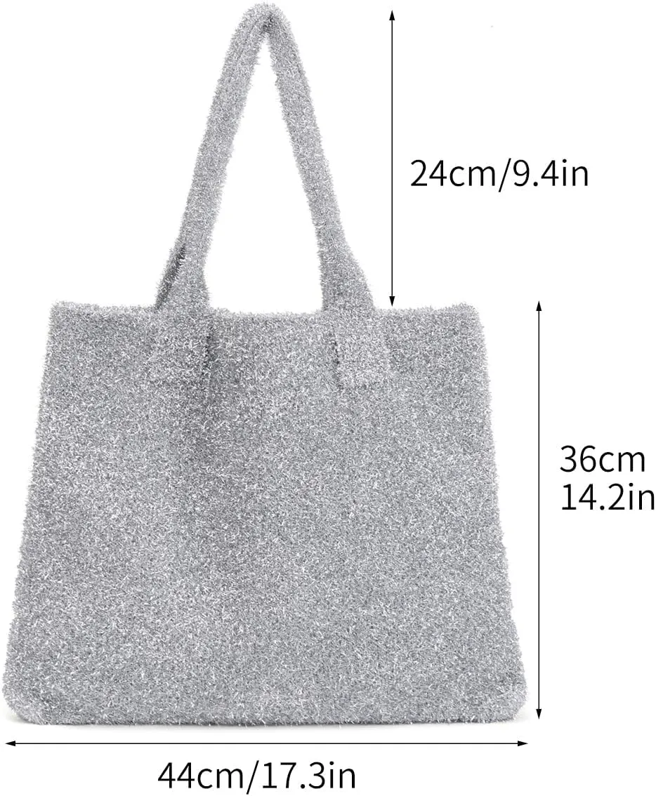 ENBEI large Sparkly bag for clubbing party tote bag aesthetics for women .Christmas,New Year,Gifts for Women with Gift Boxes